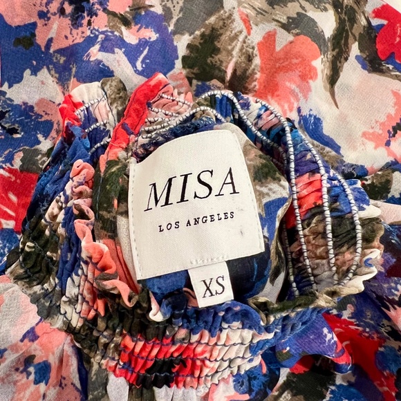 Revolve MISA Los Angeles Savanna Dress Tie Dye Floral XS MSRP $326 - Picture 7 of 8